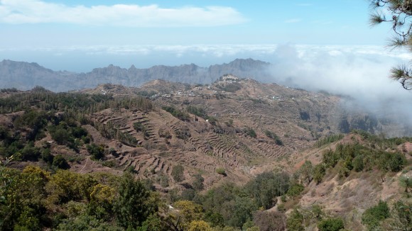 Vue de la Corda, la route des crêtes de l'île de Santo Antao, Cap-Vert