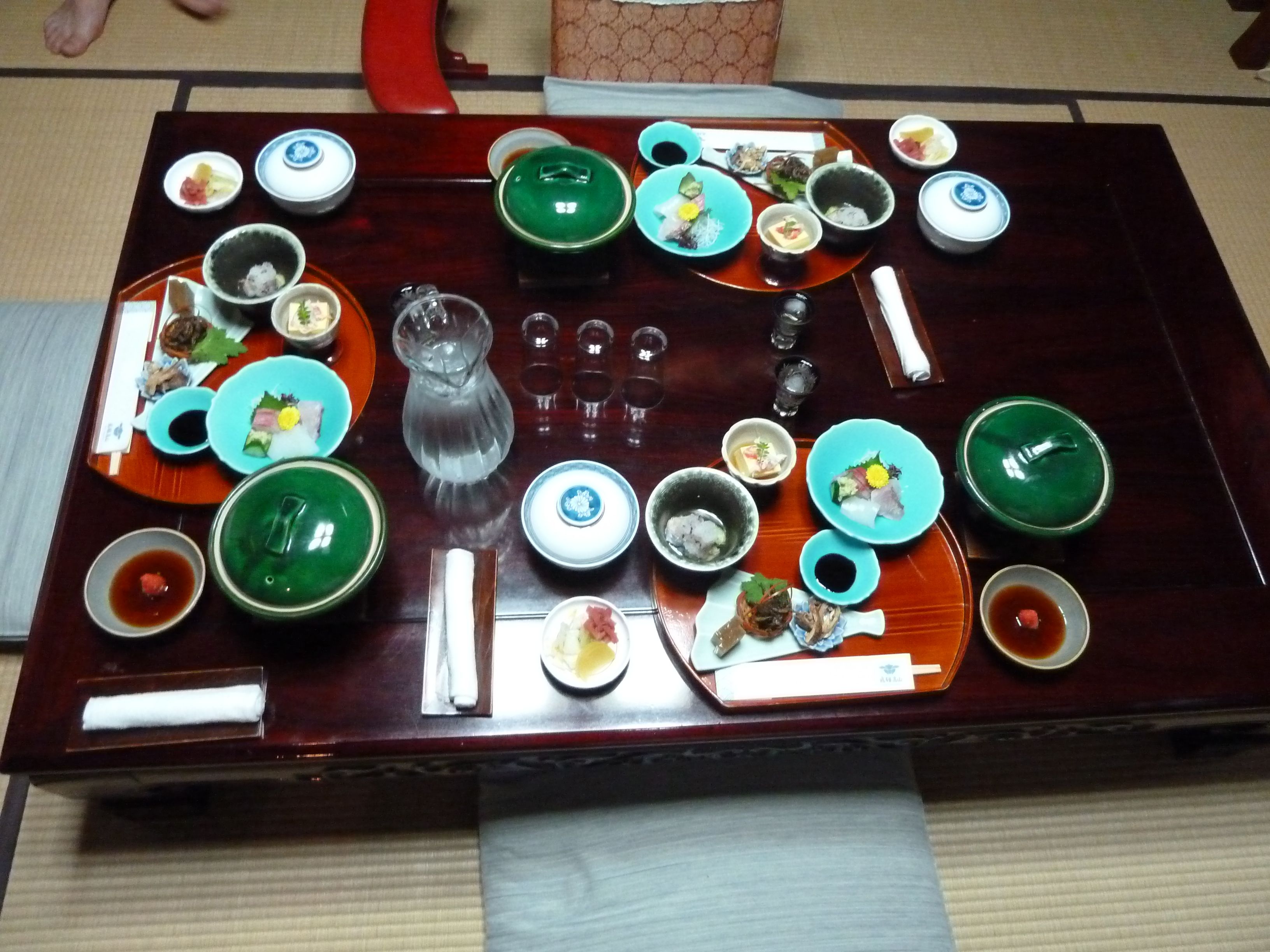 Repas au ryokan, à Takayama