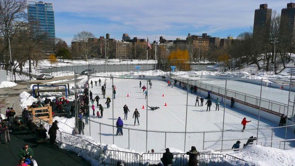 La patinoire, côté Harlem à Central Park