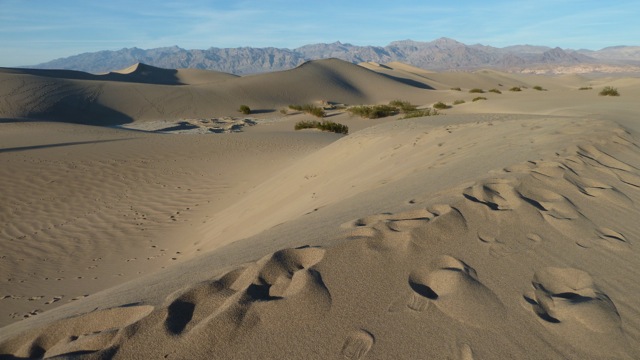 Death Valley. Mosquite flat sand dunes.