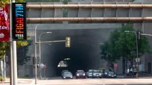 L'un des tunnels de Downtown Los Angeles.