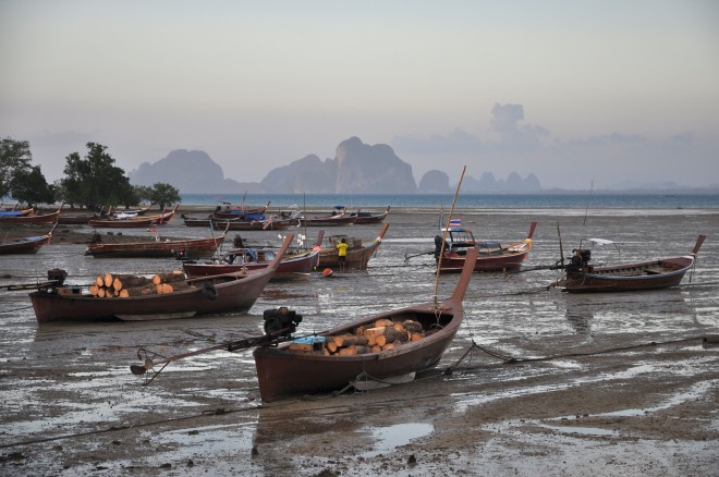 Marée basse à Koh Muk, Thaïlande.