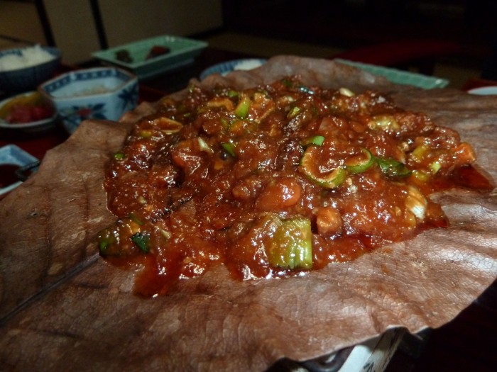 Petit-déjeuner, au ryokan à Takayama
