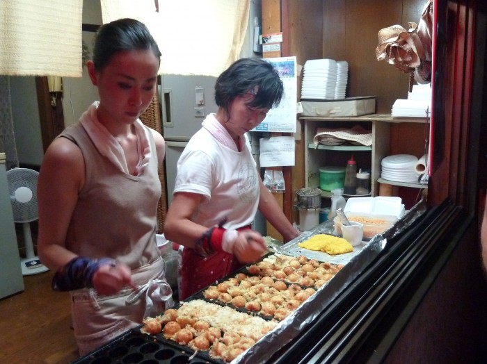 Boulettes de beignet de poulpe, un soir de feu d'artifice