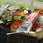 A Ubud : offrandes.
