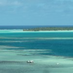 Palette de bleus à Maupiti.