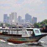 A bord du Le Chao Phraya express, à Bangkok.